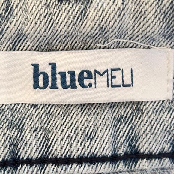 Vintage-Inspired Blue Meli Button Front Denim Skirt size Large - Picture 4 of 5